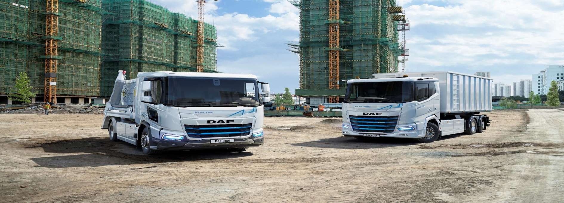 Deux poids lourds DAF électriques présentés dans le dossier constructeur